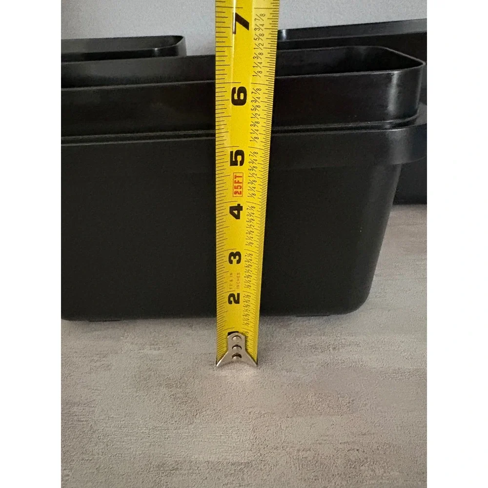 IKEA Sunnersta Storage Containers Set of 3 Black Plastic Hanging Bins 902.046.20